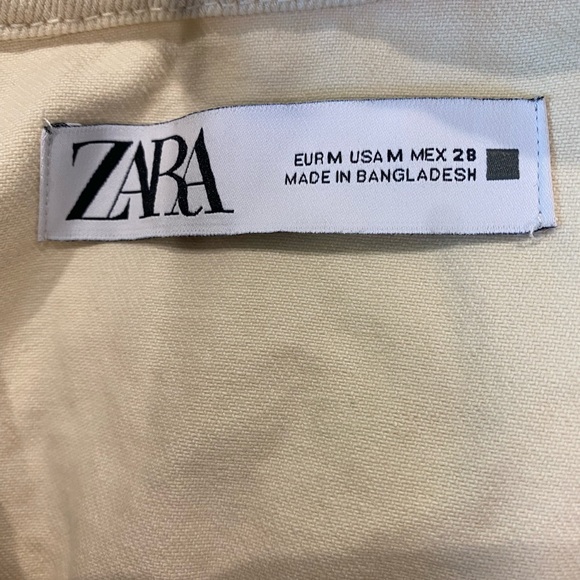 Zara Cream Denim Romper NWT - Picture 5 of 9